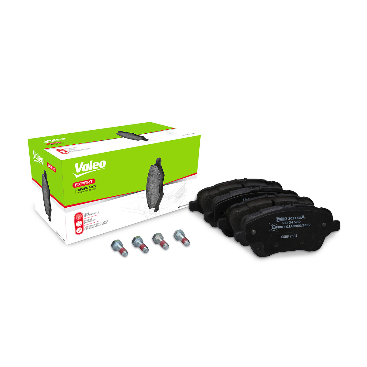 Jeu de 4 plaquettes de frein VALEO ref. 302153A
